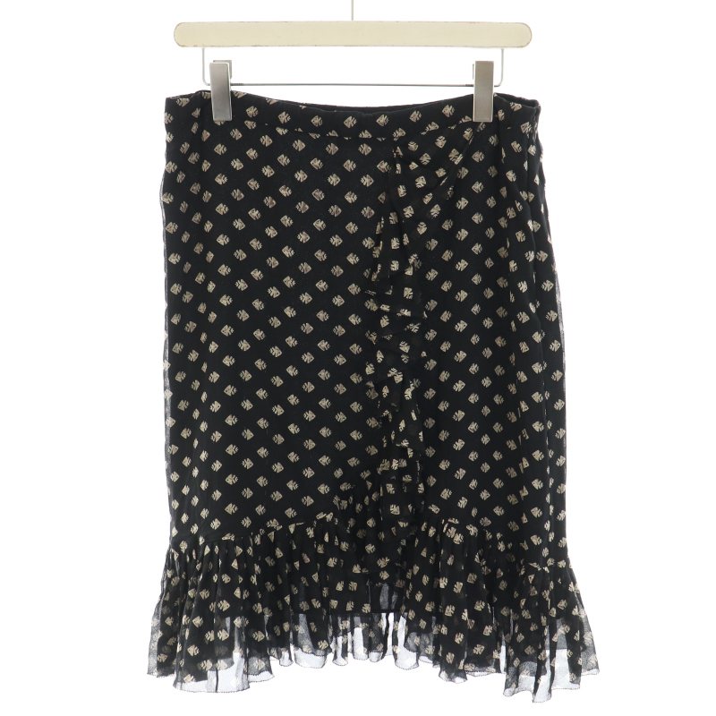 トリーバーチ TORY BURCH スカート ひざ丈 フレア イージー 総柄  