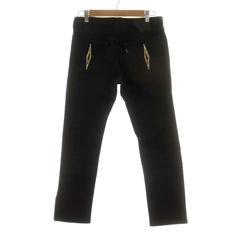 NUMBER (N)INE 刺繍入り デニムパンツ オルテガ ブラック Yahoo