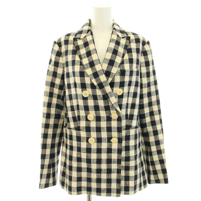 未使用品 トリーバーチ TORY BURCH ギンガムダブルブレストジャケット  
