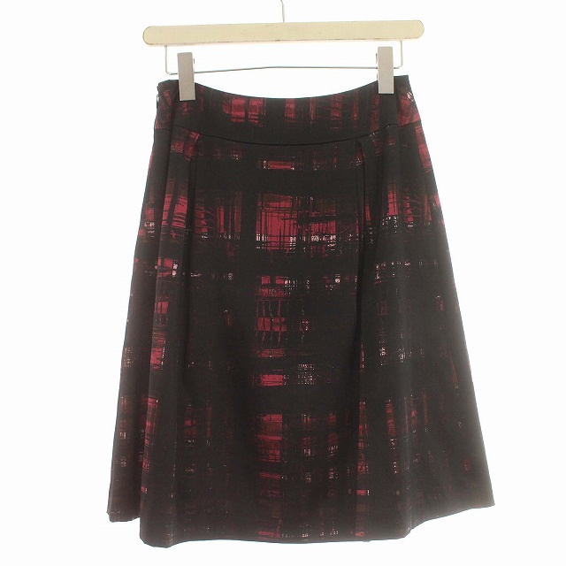 オースチン リード Austin Reed スカート ひざ丈 チェック柄 フレア 38  