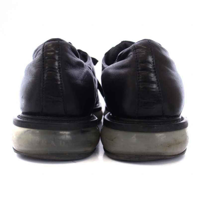 プラダ PRADA スニーカー シューズ レザー 9 28cm 黒 ブラック /BM