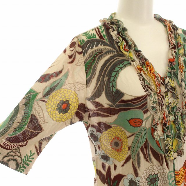 トクコプルミエヴォル TOKUKO 1er VOL カーディガン 半袖 花柄 フリル  