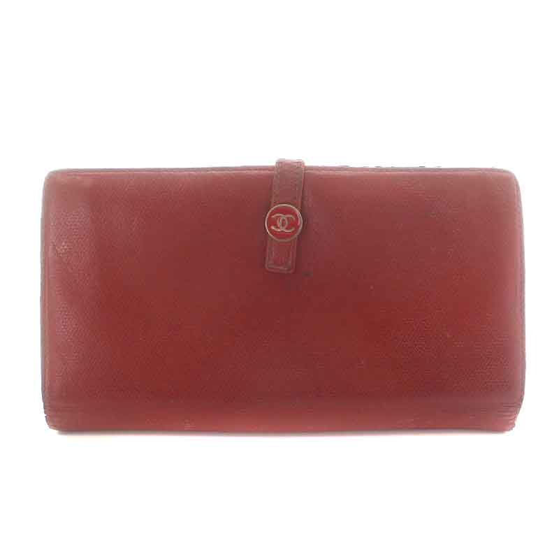 シャネル CHANEL 長財布 二つ折り 小銭入れ Wホック レザー ココ 
