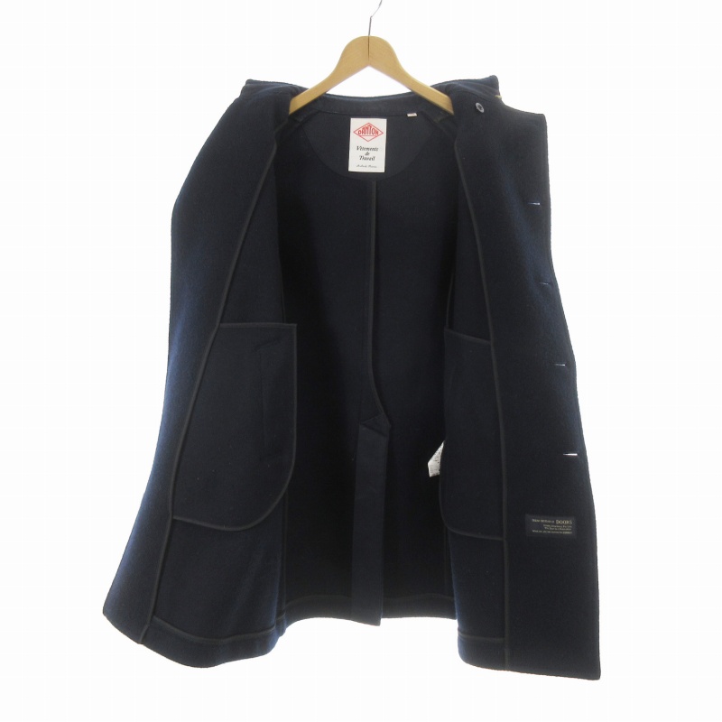 DANTON ネイビー ウール ピーコート DANTON ピーコート ウールコート
