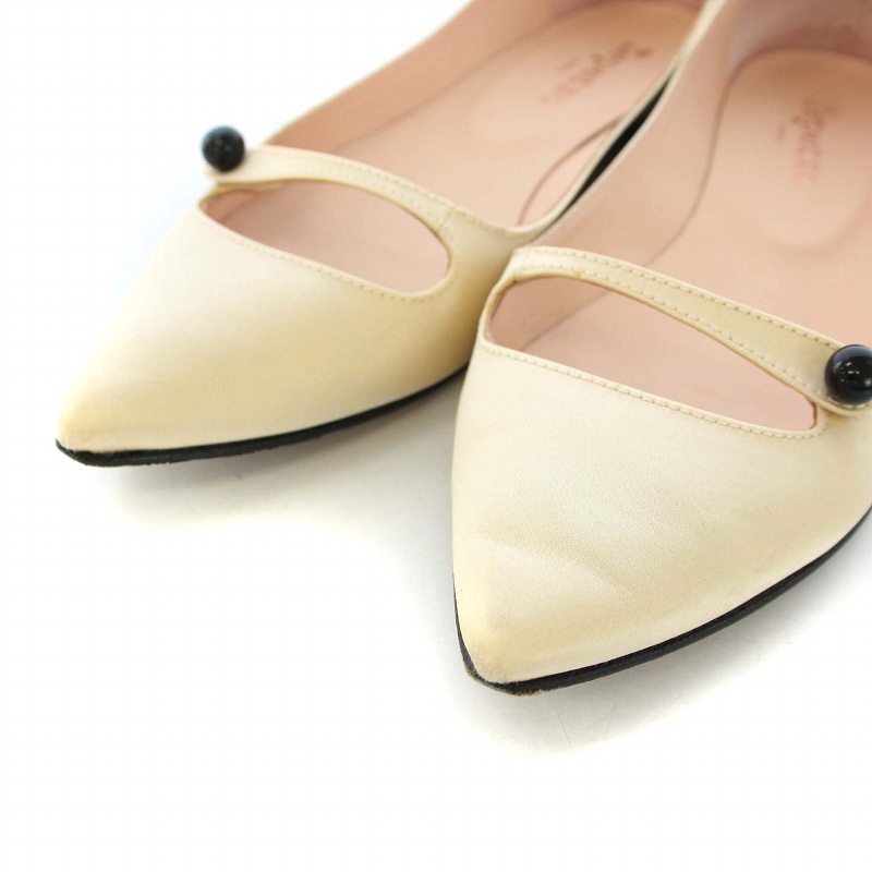 Repetto ベージュ バレエシューズ フラットシューズ Repetto ベージュ ポインテッドトゥ フラットシューズ