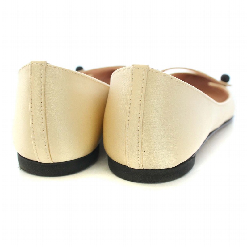Repetto ベージュ ポインテッドトゥ フラットシューズ