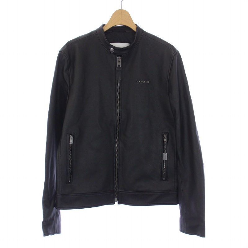 未使用品 コーチ COACH タグ付き レザー レーサー シングル ライダース 