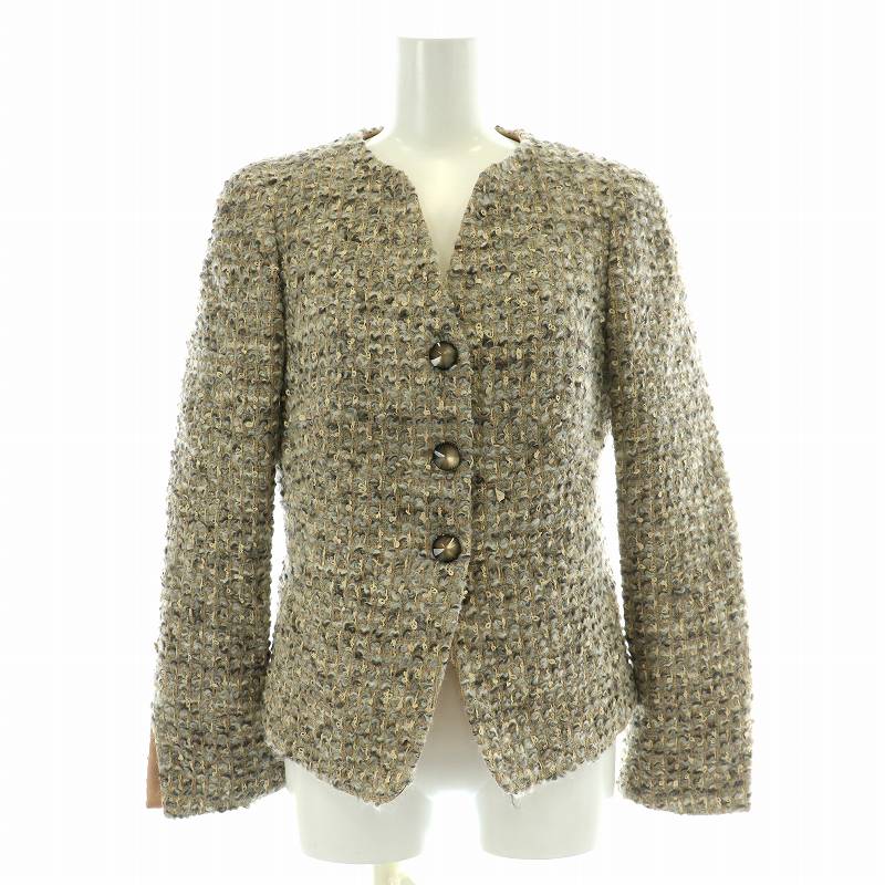 アルマーニコレツォーニ38ノーカラージャケット