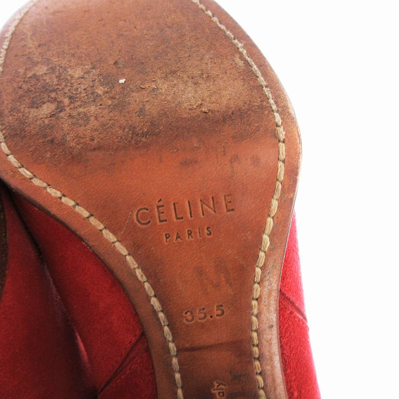 セリーヌ CELINE ロングブーツ スエード ハイヒール レザー 靴 35.5  