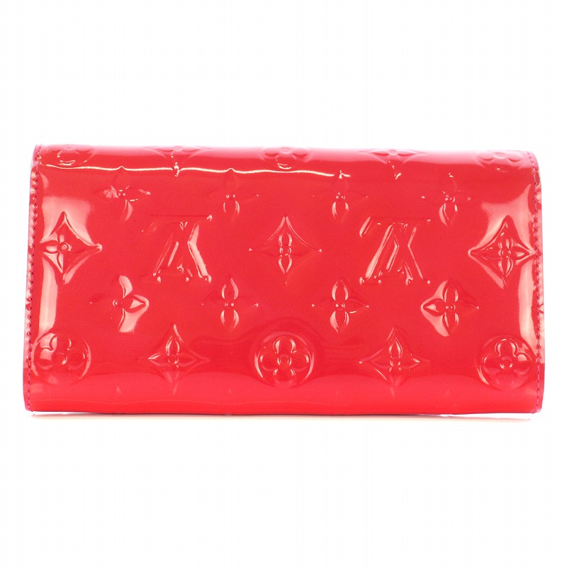 Louis Vuitton ヴェルニ 二つ折り長財布 フランボワーズ　ピンク ルイヴィトンポルトフォイユ サラ 14125 ホットピンク