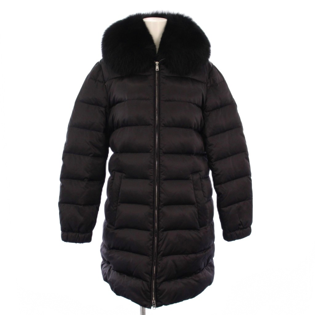 プラダ PRADA ダウンコート アウター ミドル丈 フォックスファー