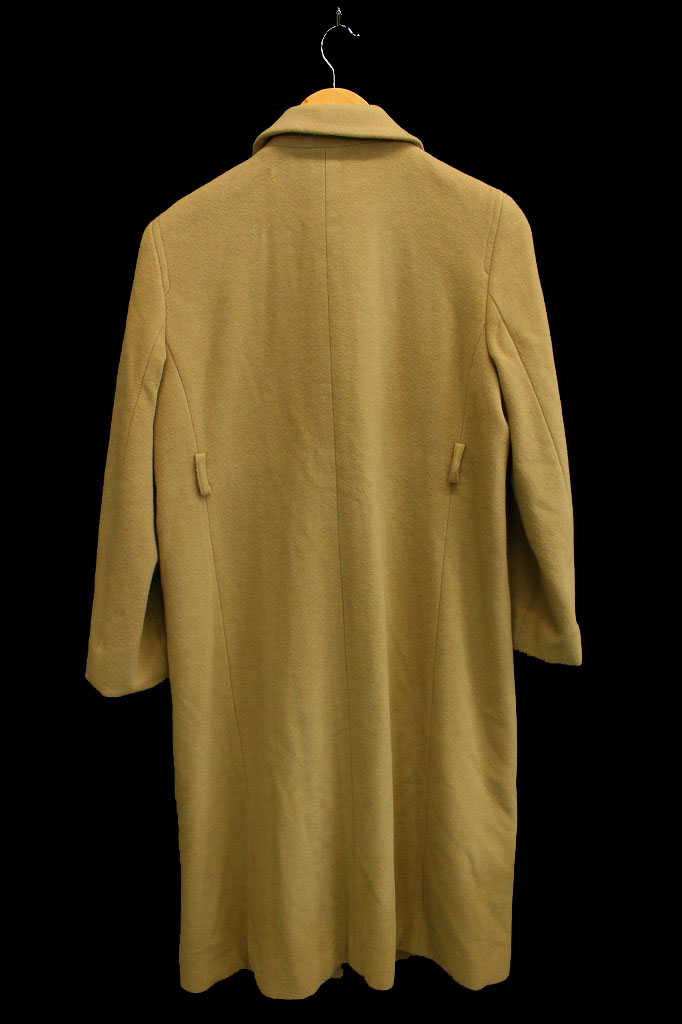 ステンカラーコート ロングコート コムサデモード アンゴラ100 黒