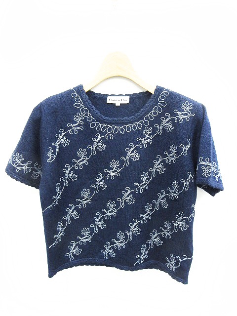 クリスチャンディオール Christian Dior ニット カットソー シルク混 