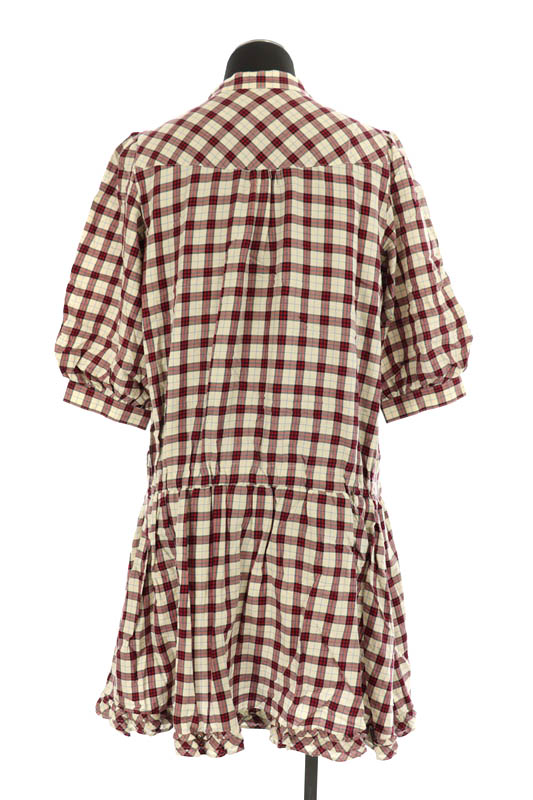 BURBERRY BLUE LABEL 5部袖 ワンピース 赤（BURBERRY BLUE LABEL 