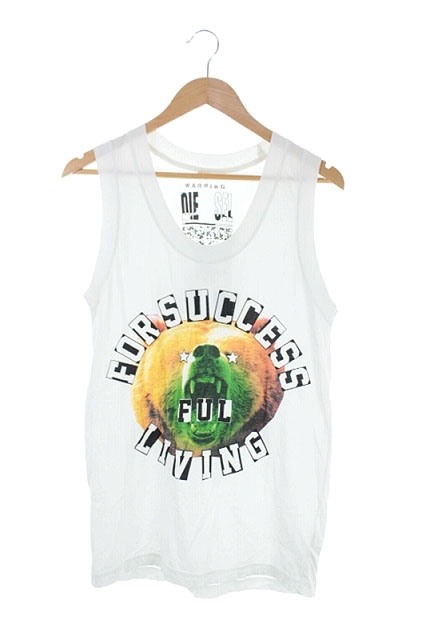 ディーゼル Diesel タンクトップ プリント クマ M 白 Ao D レディース 169 ベクトルパーク