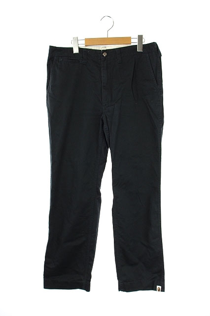 APE チノパンツ ブラック ワンポイント刺繍 A BATHING APE チノパン ブラック APE チノパンツ ブラック ワン