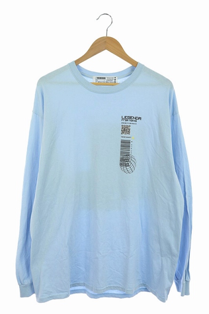 レジェンダ Legenda Tシャツ カットソー ロンt プリント 長袖 水色 Hk メンズ 169 ベクトルパーク