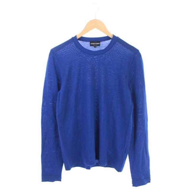 エンポリオアルマーニ EMPORIO ARMANI ニット セーター 長袖 48 青 