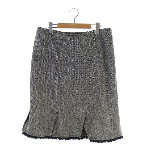 バーバリー ロンドン BURBERRY LONDON タイトスカート ひざ丈 ツイード  