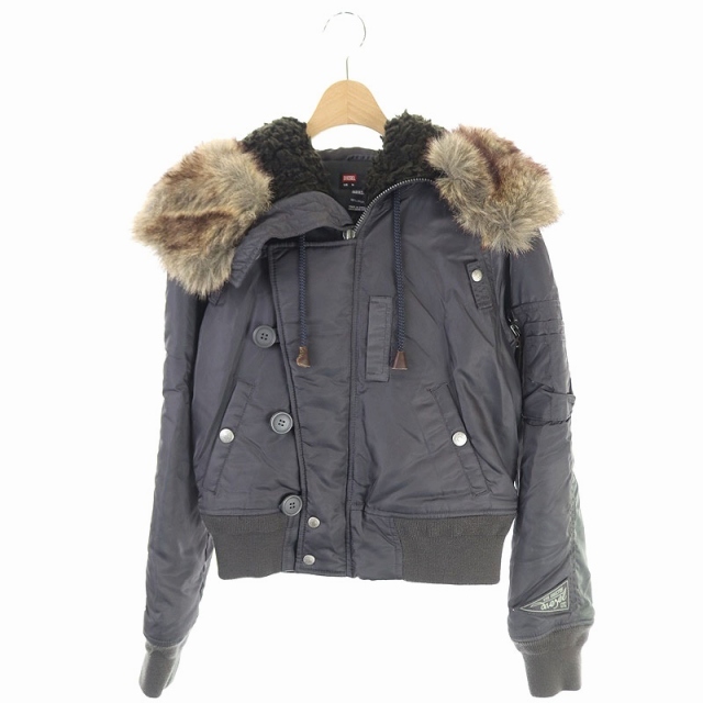 ディーゼル DIESEL ブルゾン ジャケット アウター フード ファー付き M 