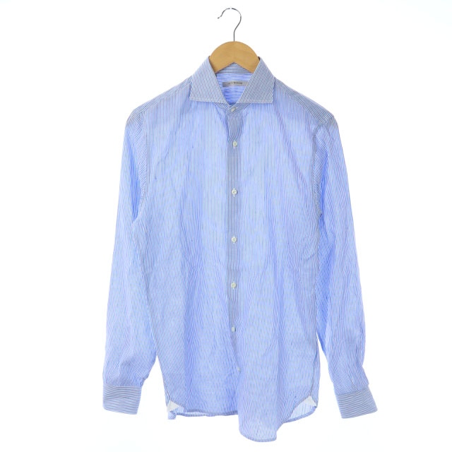 ギローバー Guy Rover ワイシャツ ドレスシャツ 長袖 ストライプ 39 水色 Kx メンズ 169 ベクトルパーク