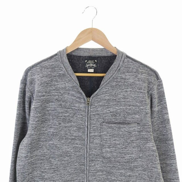 ディーゼル DIESEL カーディガン ジップアップ 長袖 裏起毛 M グレー 