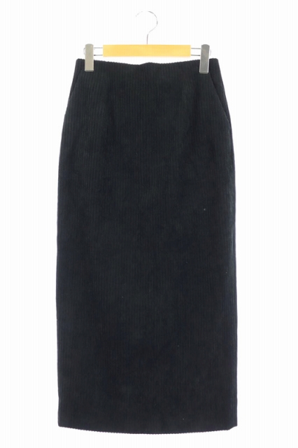 ユナイテッドアローズ United Arrows ペンシルスカート ロング タイト コーデュロイ 38 黒 ブラック Df レディース 169 ベクトルパーク