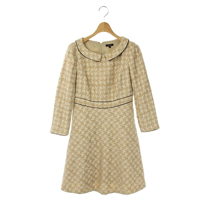 トッカ Tocca ワンピース イートンカラー 膝丈 長袖 フレア 0 ベージュ Es レディース 169 ベクトルパーク