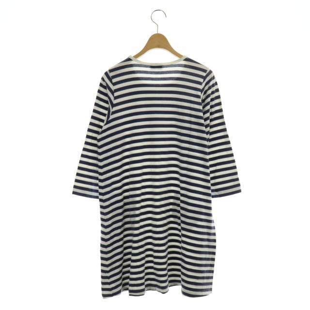 マリメッコ Marimekko ワンピース ミニ チュニック 長袖 ボーダー 160 紺 ネイビー 白 ホワイト Mf キッズ 169 ベクトルパーク