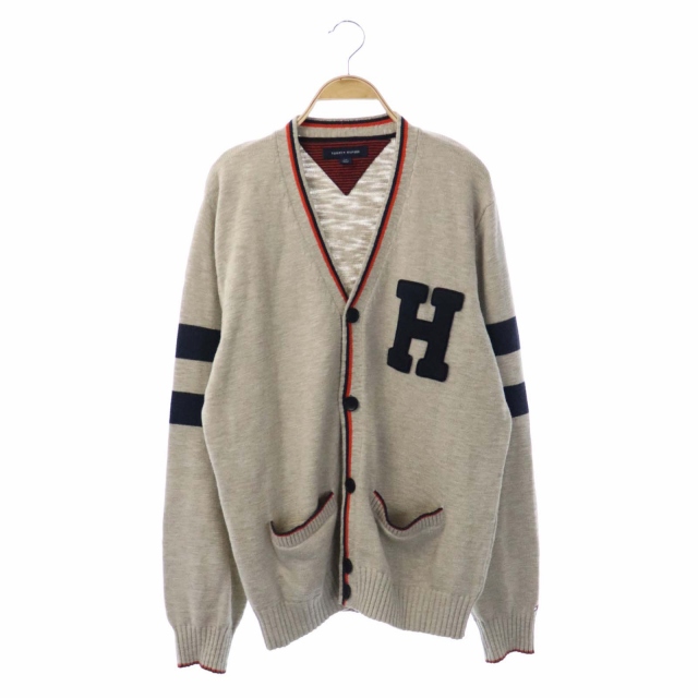 トミーヒルフィガー TOMMY HILFIGER カーディガン ニット ロゴワッペン 
