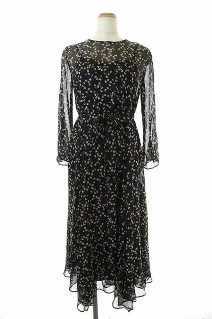 ミラオーウェン Mila Owen 18ss ワンピース ロング 長袖 花柄 総柄 シアー シースル1 黒 ブラック Mf レディース 169 ベクトルパーク ミラオーウェン Mila Owen 18ss ワンピース ロング 長袖 花柄 総柄 シアー シースル1 黒 ブラック Mf レディース 169 ベクトルパーク