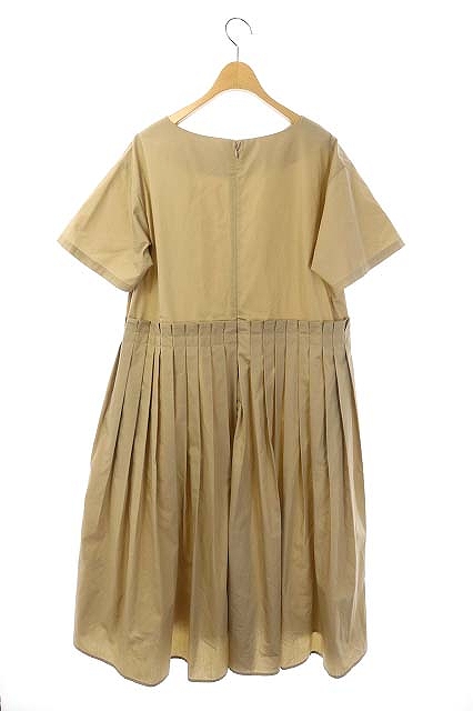 未使用品 レイビームス Ray Beams ワンピース ロング プリーツ 半袖 0 ベージュ Hk レディース 169 ベクトルパーク