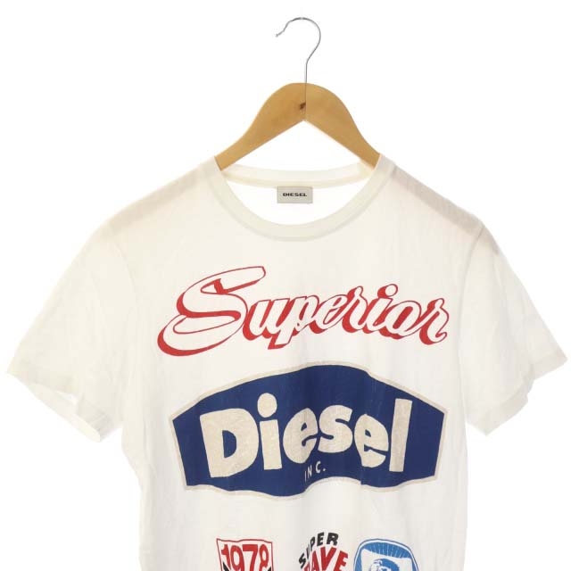 ディーゼル Diesel Tシャツ カットソー 半袖 プリント S 白 ホワイト Mf メンズ 169 ベクトルパーク
