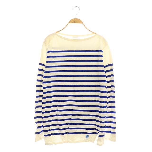オーチバル Orcival オーシバル Tシャツ カットソー ロンt 長袖 ボーダー 4 白 青 ホワイト ブルー Ao メンズ 169 ベクトルパーク