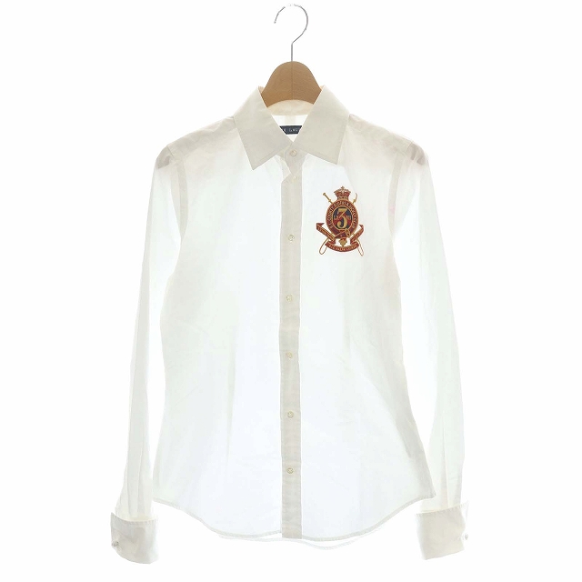 ラルフローレン RALPH LAUREN ブラウス シャツ 長袖 ワッペン 