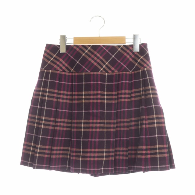 バーバリーブルーレーベル BURBERRY BLUE LABEL プリーツスカート ミニ  