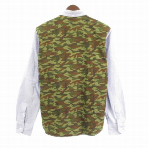 ソフネット SOPHNET. CAMOUFLAGE PANEL OXFORD B.D SHIRT シャツ 長袖 