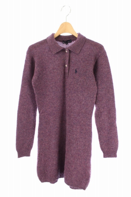ラルフローレン Ralph Lauren ワンピース ニット ミニ 長袖 キッズ ジュニア 150 紫 Es 169 ベクトルパーク