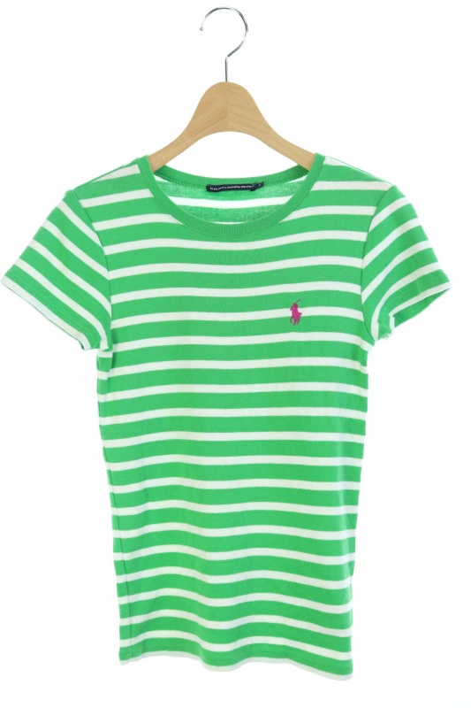 ラルフローレン Ralph Lauren Sport ニット カットソー ボーダー 半袖 M 緑 Hk レディース 169 ベクトルパーク