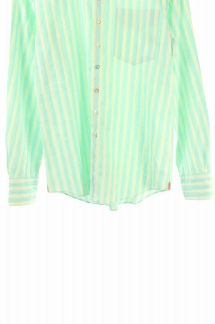 ポールスミス Paul Smith シャツ 長袖 ストライプ 胸ポケット L ミントグリーン メンズ 169 ベクトルパーク