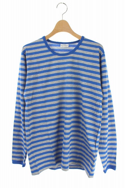 マリメッコ Marimekko カットソー Tシャツ 長袖 ボーダー 青 グレー Hs メンズ 169 ベクトルパーク