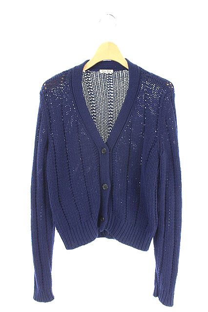 ミュウミュウ miumiu カーディガン ニット 長袖 40 紺 /YS レディース