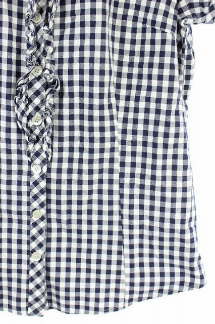 バーバリーブルーレーベル ギンガムチェック柄 パフスリーブ シャツ バーバリーブルーレーベル BURBERRY BLUE LABEL ブラウス シャツ