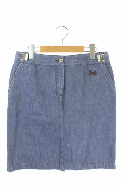 セリーヌ CELINE スカート デニム 膝丈 タイト 38 青 /ES レディース  