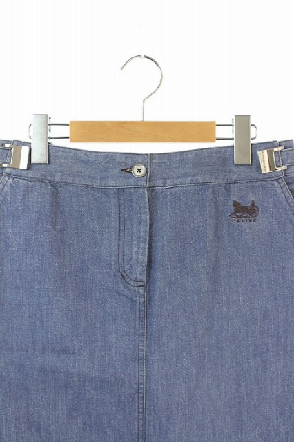 セリーヌ CELINE スカート デニム 膝丈 タイト 38 青 /ES レディース  