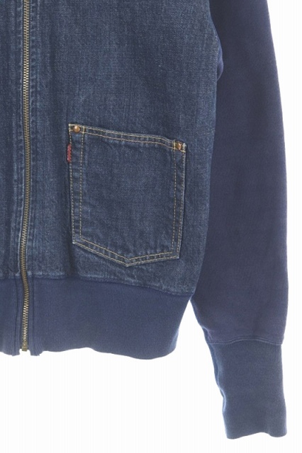 エヴィス EVISU YAMANE ブルゾン デニム スウェット 切替 38 紺 /MN