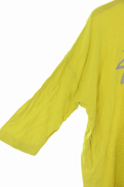 ステューシー STUSSY Tシャツ プリント 長袖 S 黄色 /KN メンズ