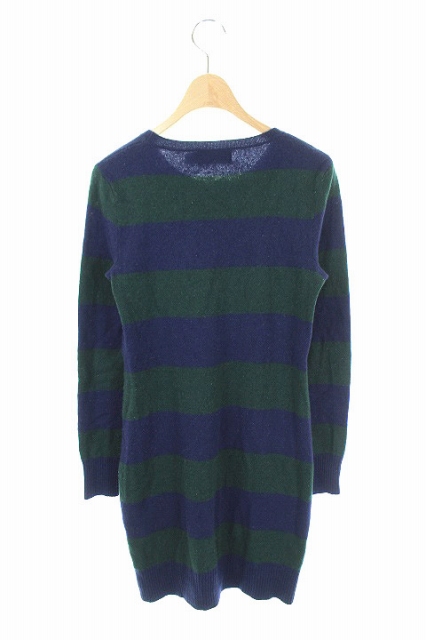 ポロ ラルフローレン Polo Ralph Lauren ワンピース ニット ボーダー ひざ丈 長袖 Xs 155 80a 紺 緑 Kn レディース 169 ベクトルパーク