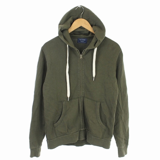 ナノユニバース Nano Universe パーカー スウェット 長袖 ジップアップ S カーキ メンズ 169 ベクトルパーク