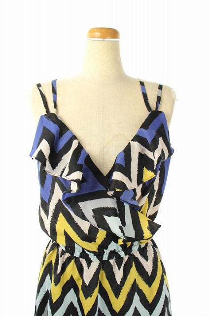 ビーシービージェネレーション bgeneration キャミワンピース ミニ 総柄 Xs 黄色 水色 青 Kn レディース 169 ベクトルパーク